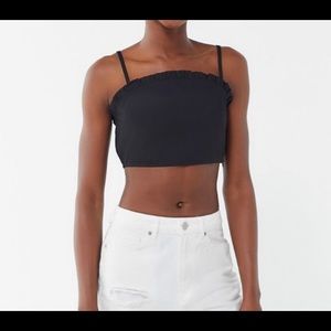 Black Urban Cropped Tank Too
